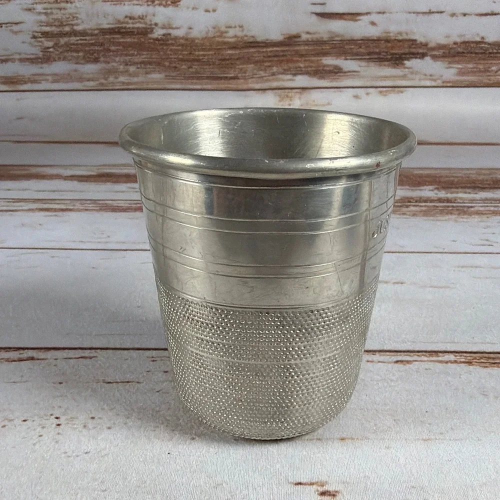 Vintage A & Co Fine English Pewter Just A Thimble Full Shot Glass Sheffield UK